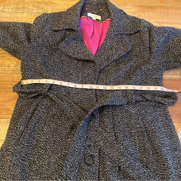 Liz Lange Maternity Tweed Lined Pea Coat Large Wool blend Target - Picture 9 of 11